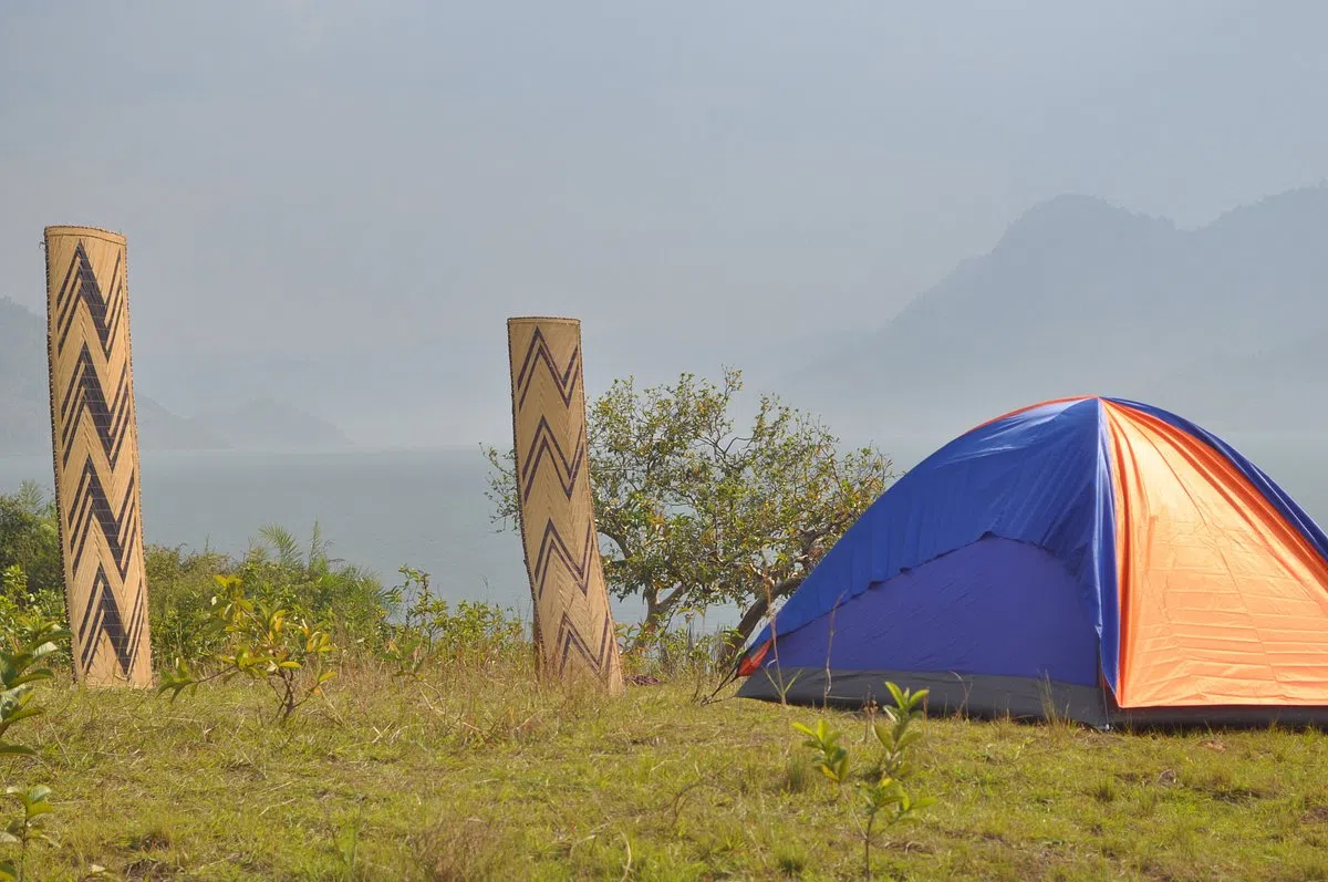 a tent in the rwandan countryside